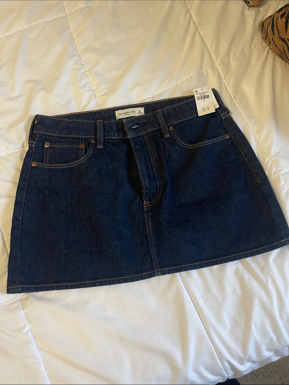 Abercrombie & Fitch Navy Blue Denim Mini Skirt